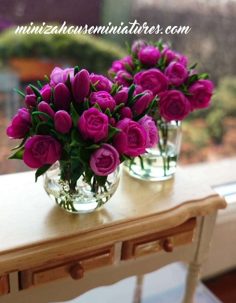 Miniature peonies in the garden